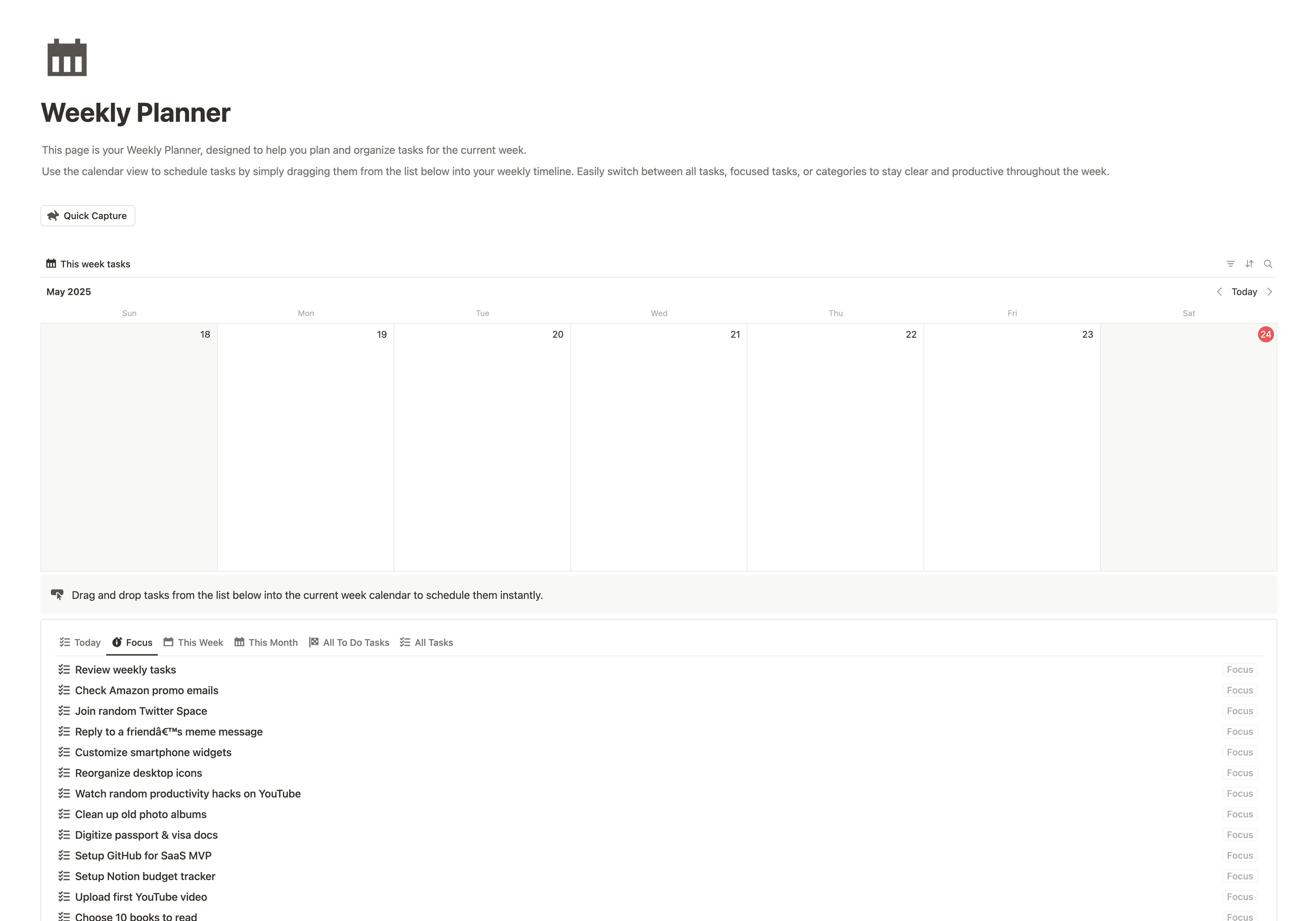 Weekly Planner