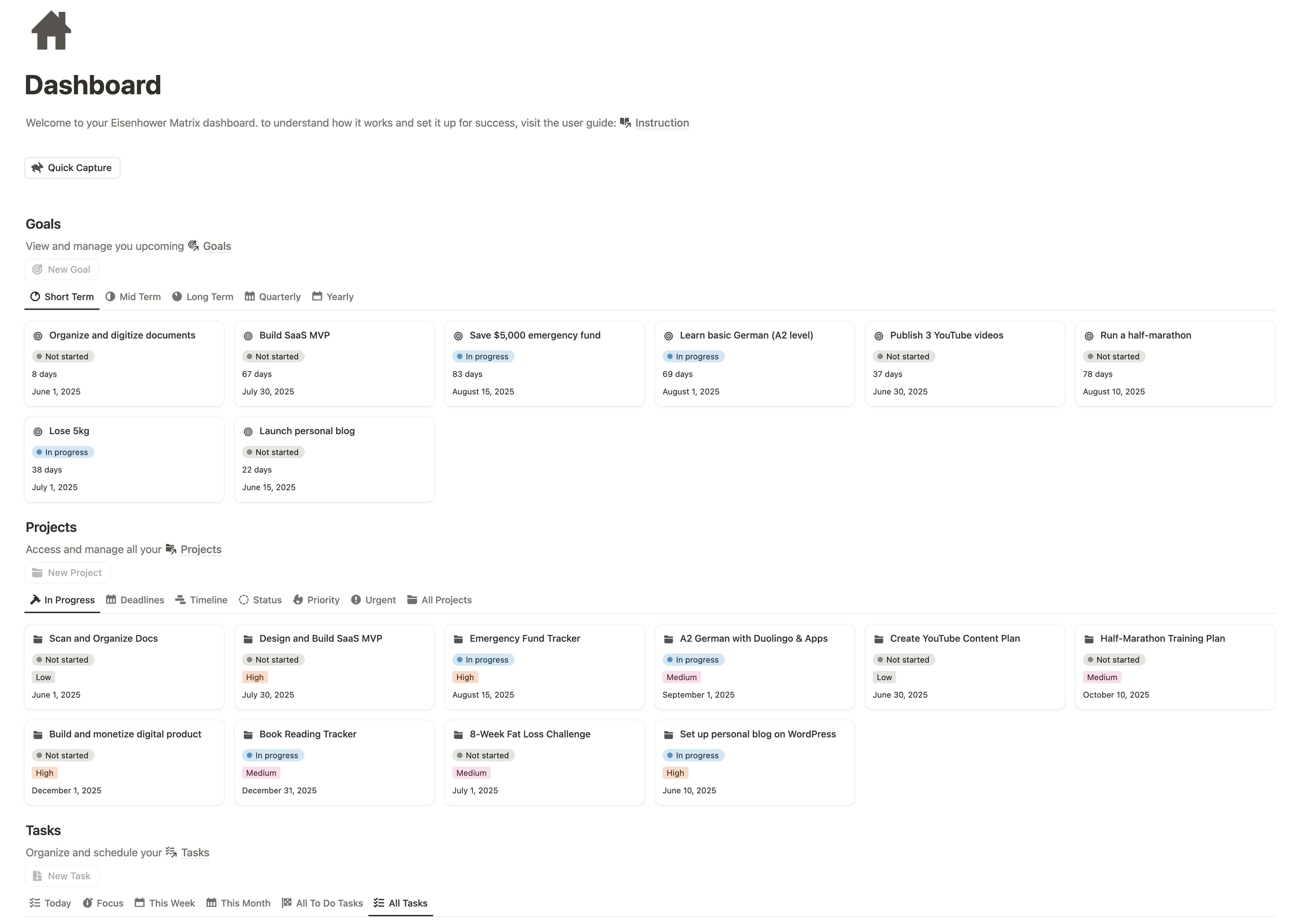 Eisenhower OS Dashboard
